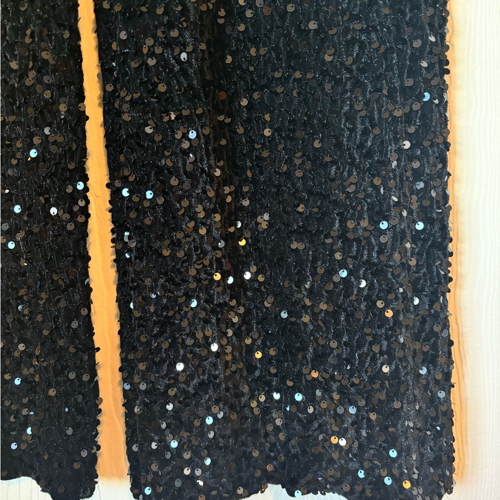✨ Handmade Sequin Pants High Waisted Palazzo - Picture 8 of 12
